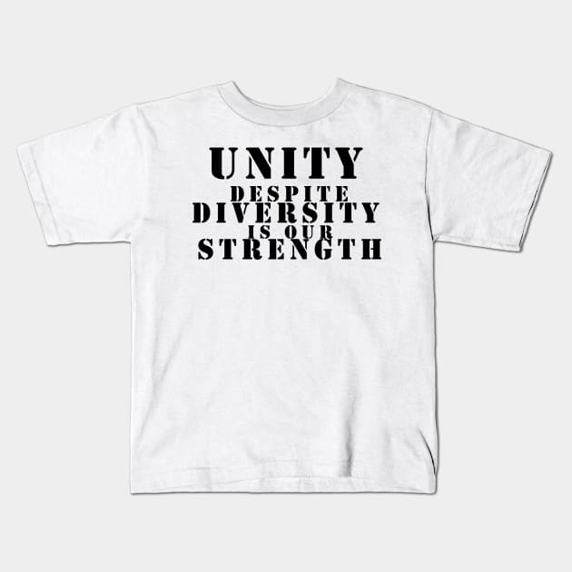 Unity Desptite Diversity is our Strength Kids T-Shirt by 1Redbublppasswo